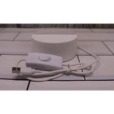 Witte USB-kabel met inline schakelaar voor Nachtlampje - Maan/Moskee, heilige maand Ramadan